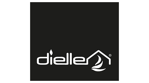 Logo de DIELLE, fournisseur de poêles à bois de haute qualité.