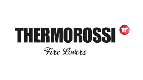 Logo de THERMOROSSI, fournisseur de poêles à bois de haute qualité.